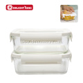 Silicone Cover High Borosilicate Glass Food Container